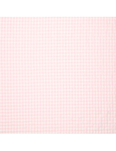 Tecido Seersucker xadrez - Rosa 2