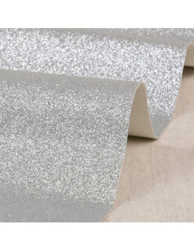 Cupom glitter 50 x 70 cm - Prata