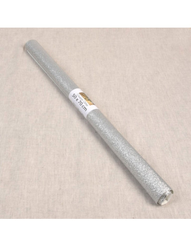 Cupom glitter 50 x 70 cm - Prata