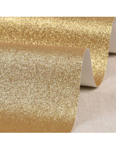 Cupom glitter 50 x 70 cm - Ouro claro