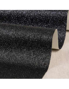 Cupão glitter 50 x 70 cm - Preto
