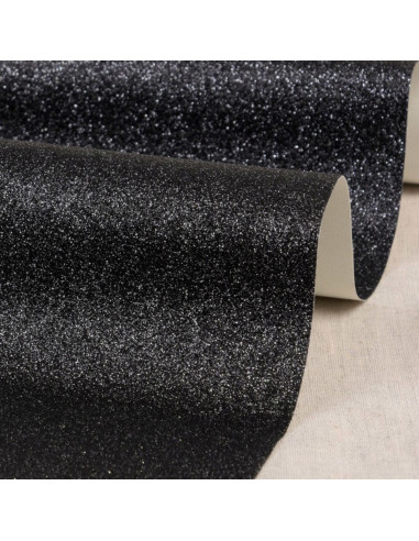 Cupão glitter 50 x 70 cm - Preto
