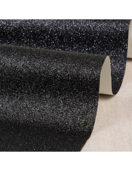 Cupão glitter 50 x 70 cm - Preto