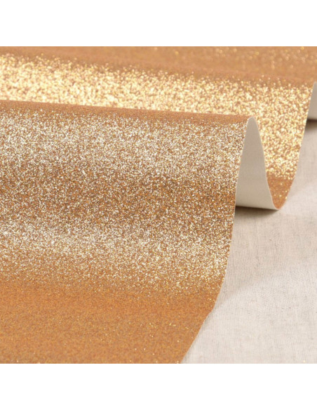 Cupão glitter 50 x 70 cm - Ouro escuro