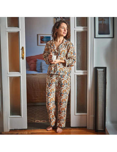Padrão de pijama feminino Budapest - Ikatee