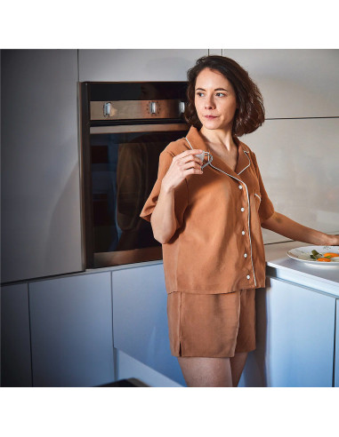 Padrão de pijama feminino Budapest - Ikatee