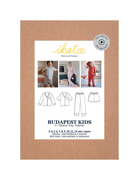 Padrão de pijamas Budapest kids - Ikatee