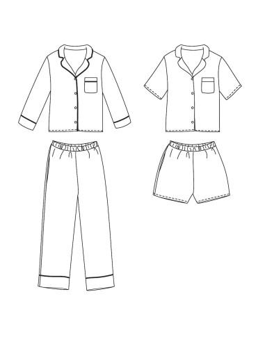 Padrão de pijamas Budapest kids - Ikatee
