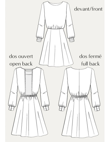 Padrão de vestido Primrose - Maison Fauve