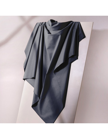 Tecido gabardine de algodão light Deep Charcoal - Atelier Brunette