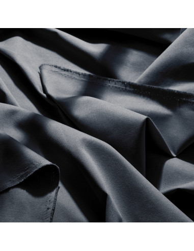 Tecido gabardine de algodão light Deep Charcoal - Atelier Brunette
