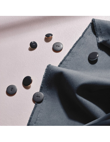 Tecido gabardine de algodão light Deep Charcoal - Atelier Brunette