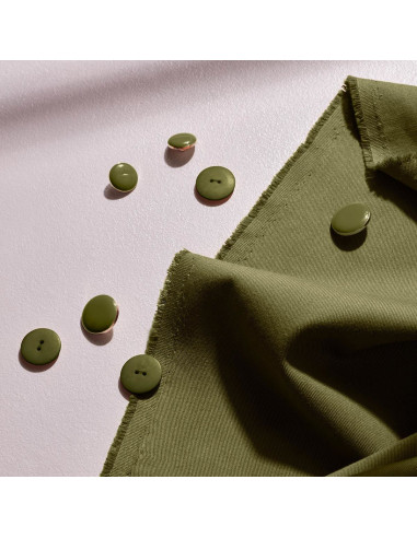 Tecido gabardine de algodão light Ivy Green - Atelier Brunette