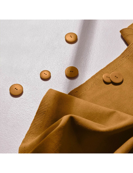 Tecido gabardine de algodão light Ochre - Atelier Brunette