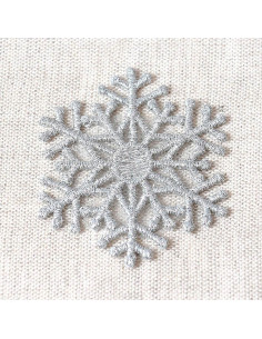 Emblema termocolante grande floco - Prata