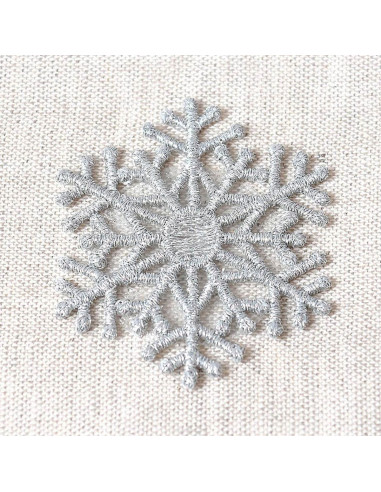 Emblema termocolante grande floco - Prata