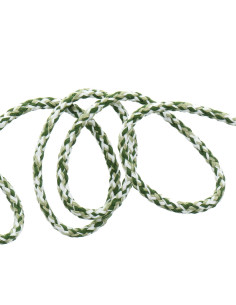 Cordão de moletom fantasia - Branco, verde claro e verde escuro