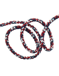 Cordão de moletom fantasia - Branco, azul-marinho e vermelho