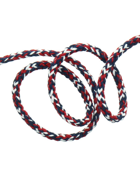 Cordão de moletom fantasia - Branco, azul-marinho e vermelho