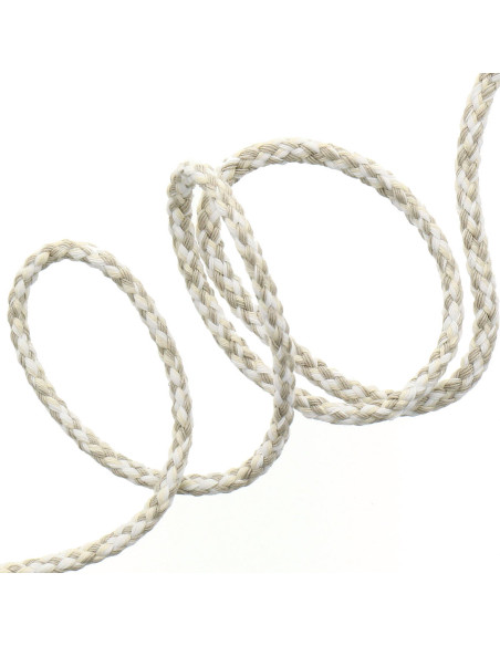 Cordão de moletom fantasia - Branco, bege e cru
