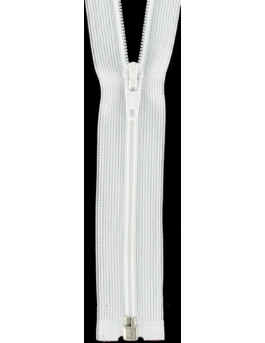 Fecho separável de nylon super fino - Branco