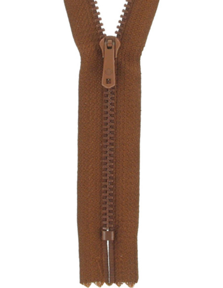 Fecho de correr para calças - Castanho médio