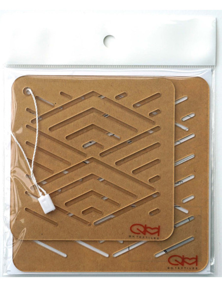 Conjunto de 2 moldes para stencil de sashiko - Hishi-Seikaiha