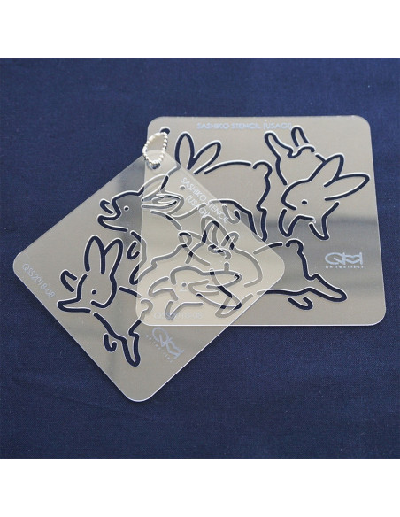 Conjunto de 2 moldes para estêncil sashiko - Usagi