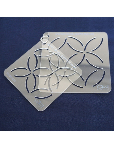 Conjunto de 2 moldes para estêncil sashiko - Shippo-Tsunagi