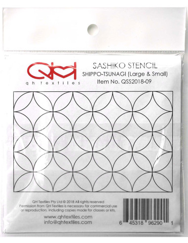 Conjunto de 2 moldes para estêncil sashiko - Shippo-Tsunagi