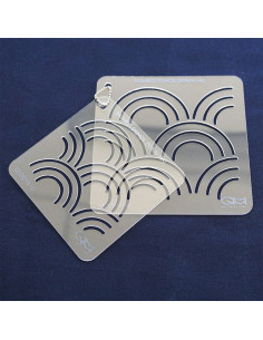 Conjunto de 2 moldes para stencil de sashiko - Seikai-Ha