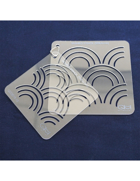 Conjunto de 2 moldes para stencil de sashiko - Seikai-Ha