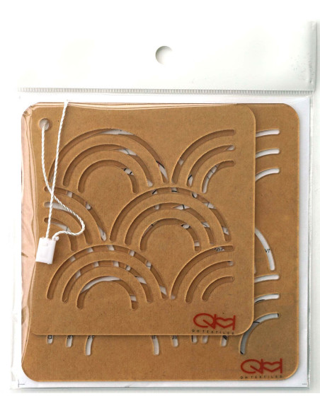 Conjunto de 2 moldes para stencil de sashiko - Seikai-Ha