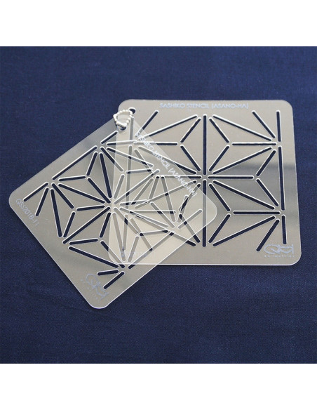 Conjunto de 2 moldes para stencil de sashiko - Asano-Ha