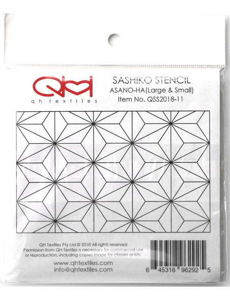 Conjunto de 2 moldes para stencil de sashiko - Asano-Ha