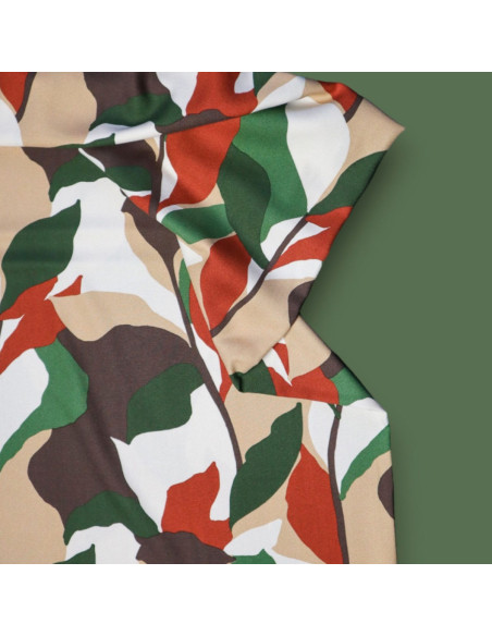 Tecido crepe de viscose Bouquet Leia - Caqui