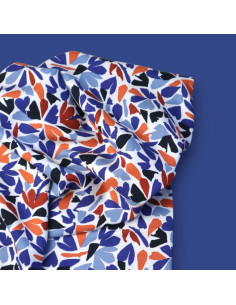 Tecido crepe de viscose Petra Leia - Azul