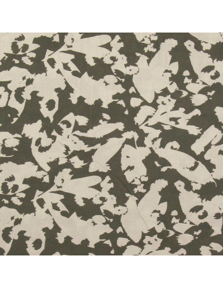 Tecido de viscose fantasia - Abstrato cáqui