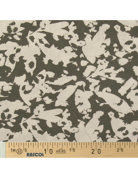 Tecido de viscose fantasia - Abstrato cáqui