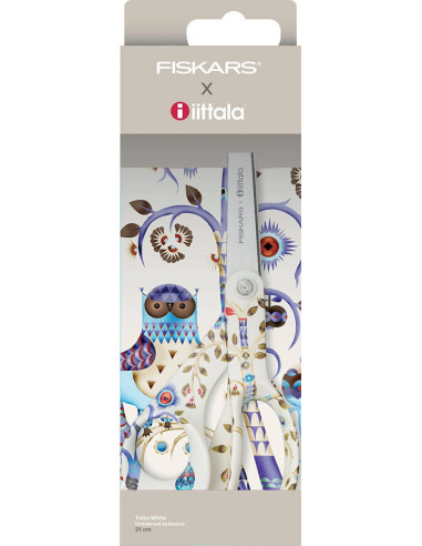Tesoura Fiskars X Iittala Taika branca 21 cm