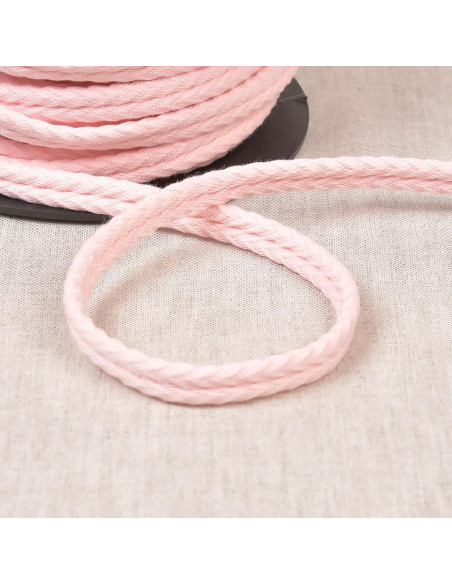 Cordão duplo de viés em espinha - Rosa claro