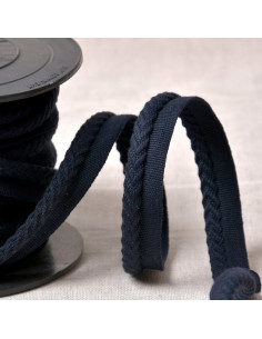 Cordão de viés espinha de peixe - Azul marinho