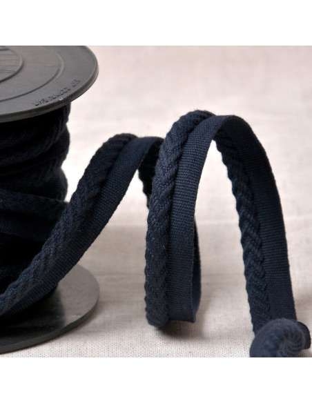 Cordão de viés espinha de peixe - Azul marinho