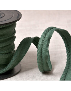 Cordão de viés espinha de peixe - Verde garrafa