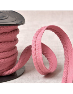 Cordão de viés espinha de peixe - Rosa antigo