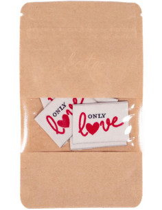 Conjunto de 5 etiquetas tecidas - Only Love 2