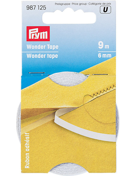 Fita adesiva dupla face solúvel Prym - 6 mm x 9 metros