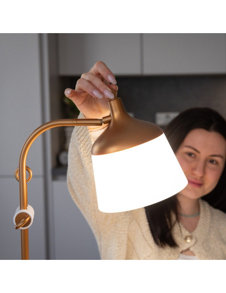 Lâmpada sobre mesa com lupa, bandeja e suporte para telefone Daylight Anita