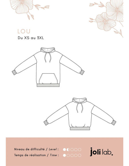 Molde de moletom com capuz Lou - Joli Lab