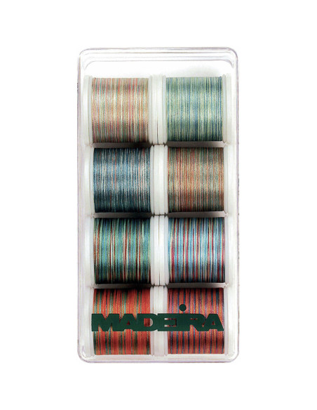 Mini caixa de fios de bordar Polyneon 40 Multicolor Madeira